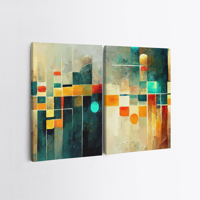 Wallity Cuadros Decorativos de Lienzo 2 Piezas 50 x 70 cm